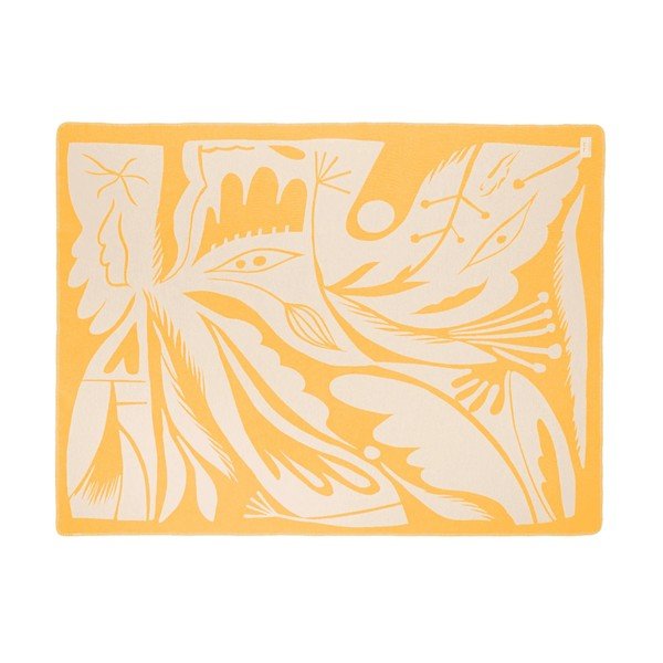 Жълто одеяло 165x200 cm Lino – noo.ma