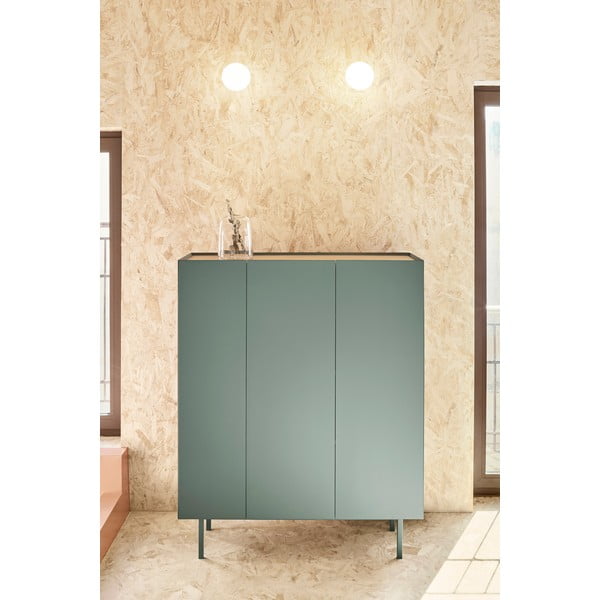 Зелен висок скрин от декор от дъб  95x120 cm Arista – Teulat-image-1