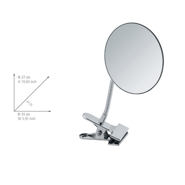 Козметично увеличително огледало (5x) ø 15 cm Clip – Wenko-image-3