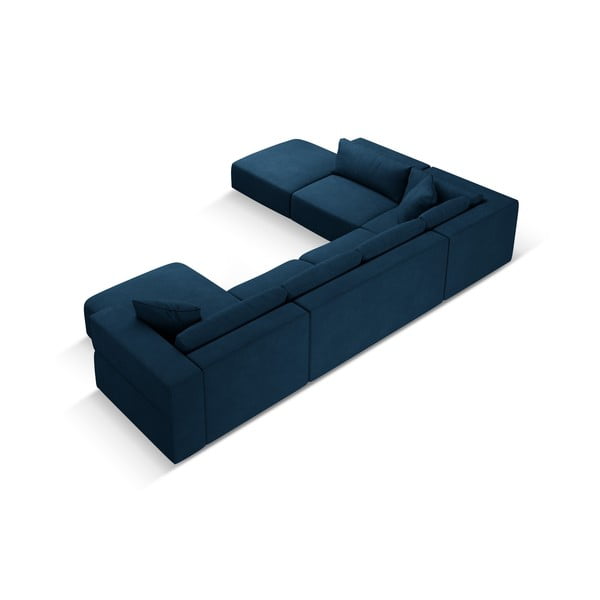 Син ъгъл U-образен диван, ляв ъгъл Esther – Milo Casa-image-3