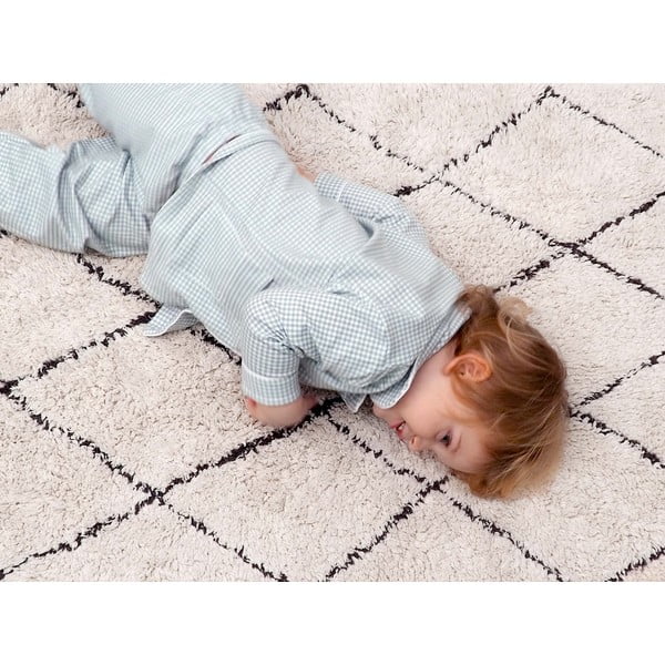 Кремав ръчно изработен памучен килим подходящ за пране 70x100 cm Mini Bereber – Lorena Canals-image-4