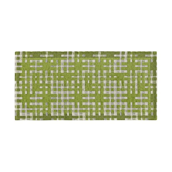 Зелена пътека подходяща за пране 55x115 cm Dama Verde – Floorita
