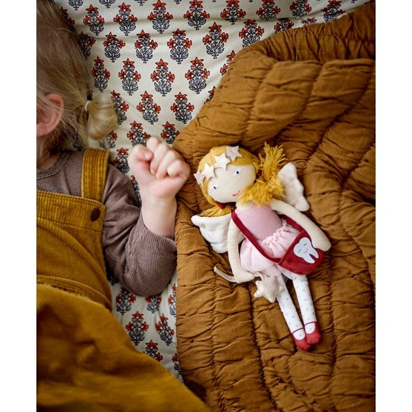 Кафяво памучно бебешко одеяло 80x100 cm Baille - Bloomingville Mini-image-2