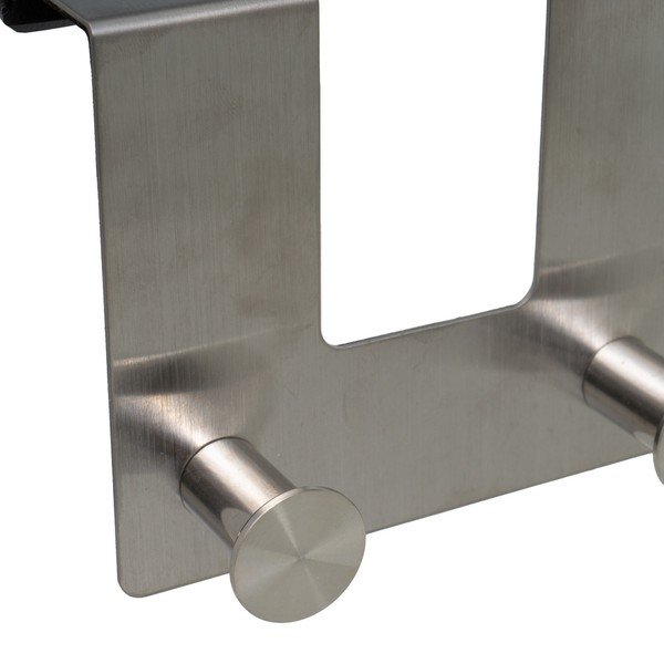 Матово сребро метален стелаж за врата 13 cm – Casa Selección-image-1