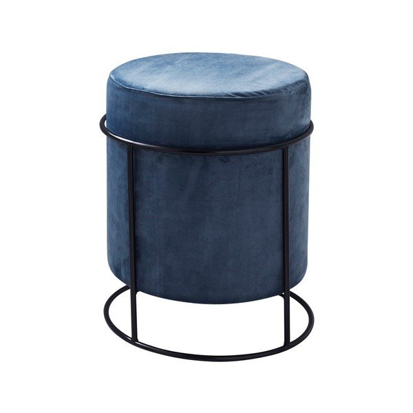 Син тапициран пуф Stack, ⌀&nbsp;37 cm - Native