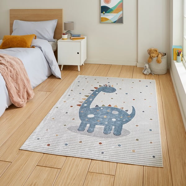 Детски килим в синьо и светлосиво 120x170 cm Vida Kids Dinosaur – Think Rugs-image-1