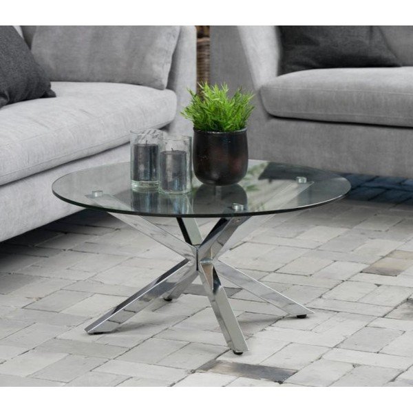 Кръгла масичка за кафе в сребристо ø 82 cm Heaven - Actona-image-1