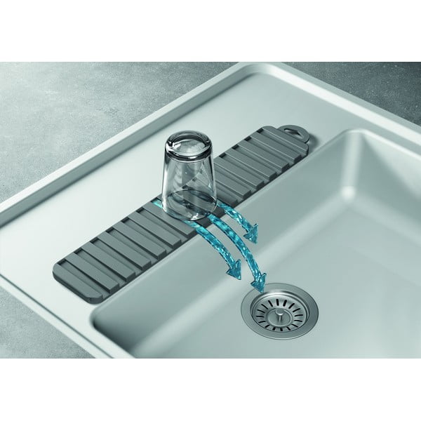 Сива пластмасова тавичка за оттичане за съдовете 42x8 cm Gravity – Metaltex-image-3