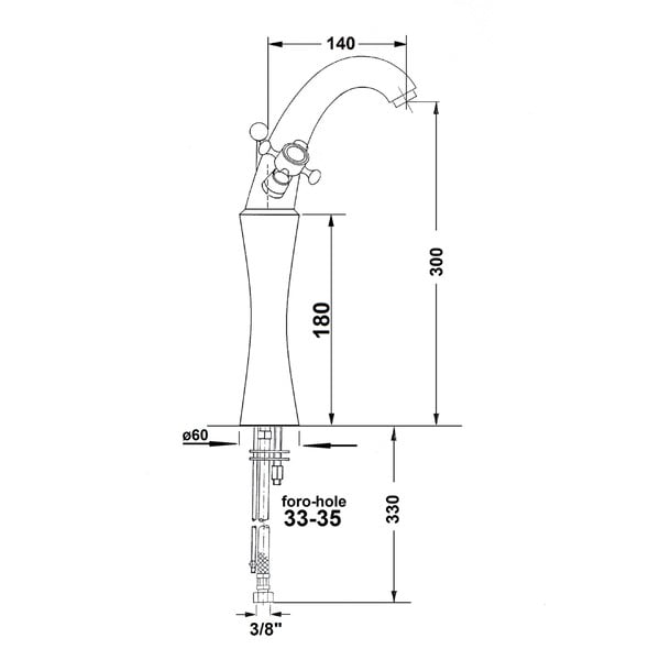 Стояща батерия за мивка в лъскаво-сребрист и златист цвят Antea – Sapho-image-2