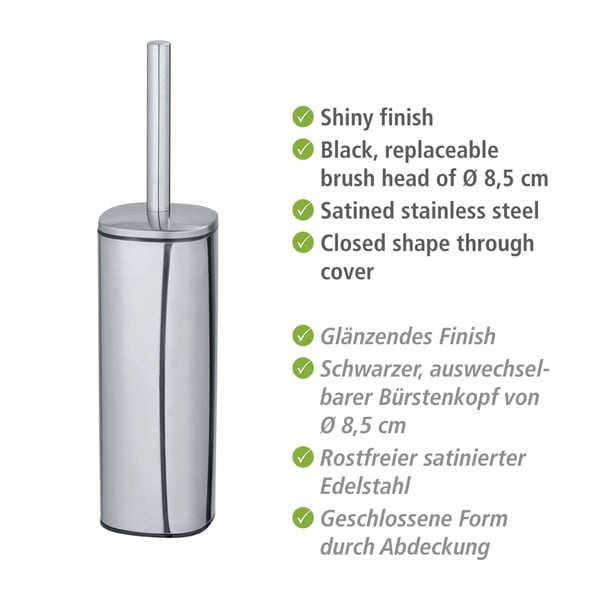 Четка за тоалетна в сребрист цвят Alassio - Wenko-image-2