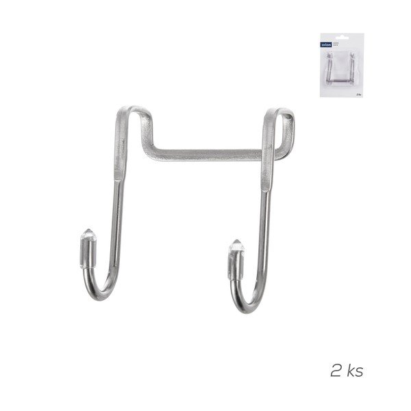 Висящи комплект куки 2 бр. от неръждаема стомана в сребрист цвят – Orion-image-4