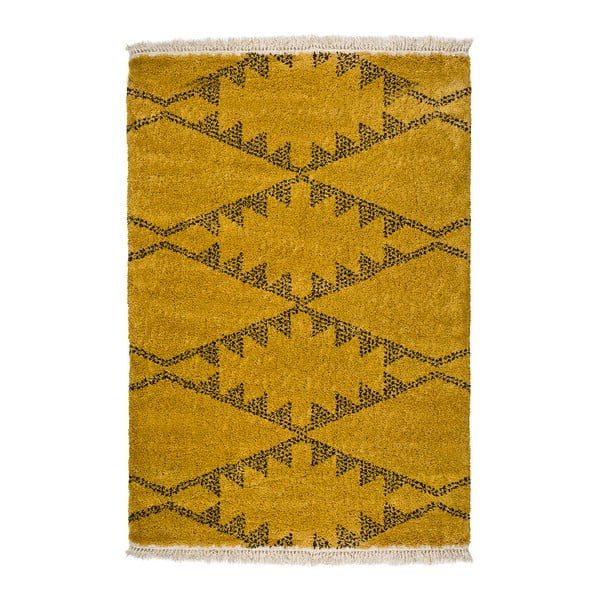 Жълт килим Zaida Mostaza, 120 x 170 cm - Universal