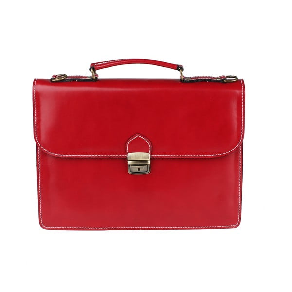 Червена кожена чанта Irene - Chicca Borse