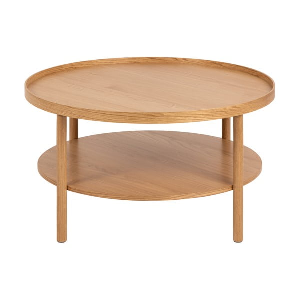 Кръгла масичка за кафе от декор от дъб  в естествен цвят  ø 80 cm Banbury – Actona-image-4