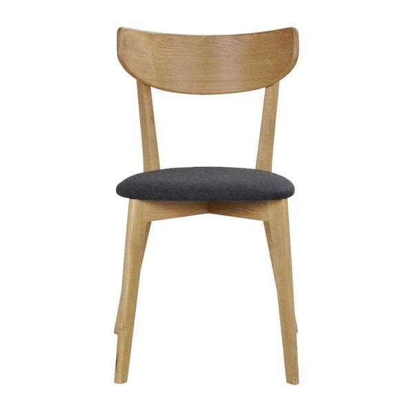 Стол за хранене от кафяв дъб с тъмносива седалка Ami - Rowico-image-1