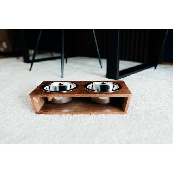 Дървен  комплект купички с основа за куче Dog Fantasy – Plaček Pet Products-image-1