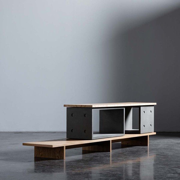 Бетонен скрин с чекмеджета , 230 x 58 cm Dice - Lyon Béton-image-1