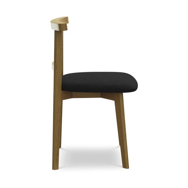 Черен трапезен стол от масивна дървесина Ohelo – Makamii-image-2