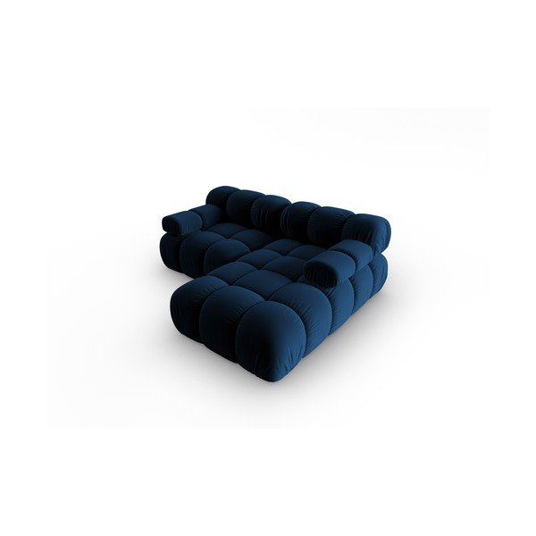 Ъглов диван от синьо кадифе (десен ъгъл) Bellis - Micadoni Home-image-4