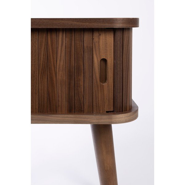 Кафяво нощно шкафче от декор от орех Barbier – Zuiver-image-4