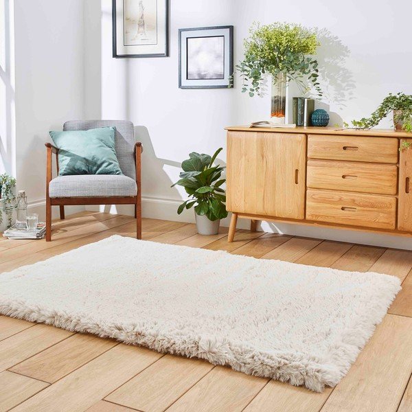 Кремав килим 80x150 cm Super Teddy – Think Rugs-image-2