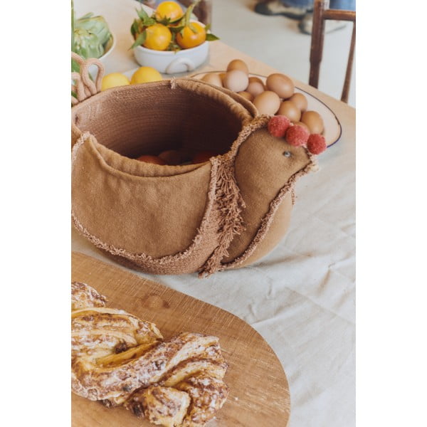 Кафява текстилна детска кошница за играчки 48x32x29 cm Chicken Toffee – Lorena Canals-image-2