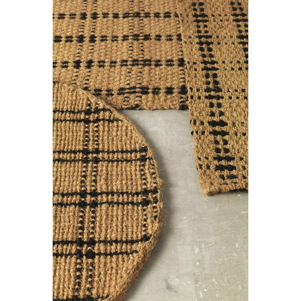 Кръгла постелка в черен/естествен цвят ø 120 cm - Geese-image-1