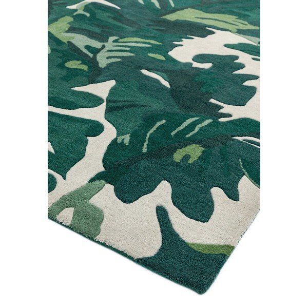 Тъмнозелен ръчно изработен вълнен килим 120x170 cm Matrix – Asiatic Carpets-image-3