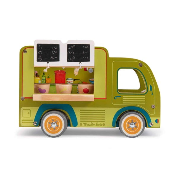Дървен автомобил La Grande Famille Food Truck - Moulin Roty-image-4