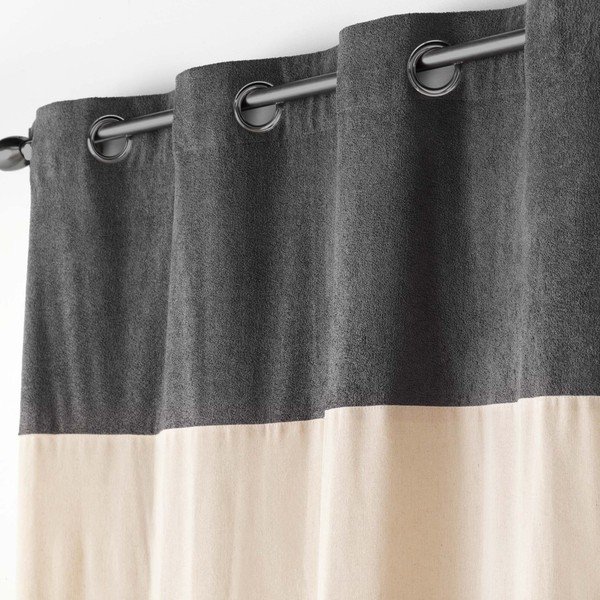 Завеса в антрацитен и бежов цвят 140x240 cm Tessa – douceur d'intérieur-image-1