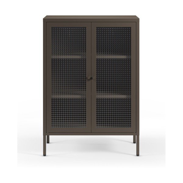 Сива метална витрина 70x100x40 cm Layna – Marckeric