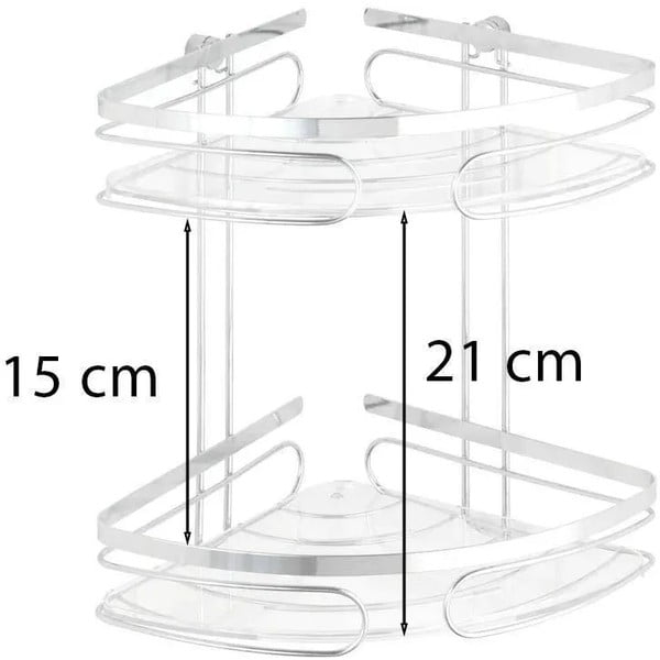 Ъглов рафт за монтаж на стена, изработен от висококачествена неръждаема стомана - Wenko-image-4