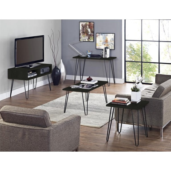 Тъмносива маса за телевизор от декор от дъб  107x63 cm Owen – Støraa-image-1