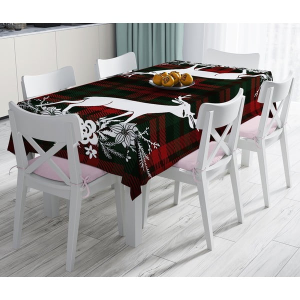 Коледна покривка за маса с памучна смес Тартан, 140 x 180 cm Christmas - Minimalist Cushion Covers