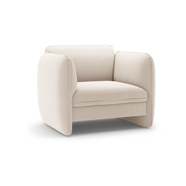 Кремаво кадифено кресло Georgia – Micadoni 