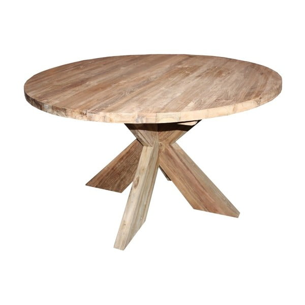 Jídelní stůl z teakového dřeva HSM Collection Ronde, průměr 130 cm