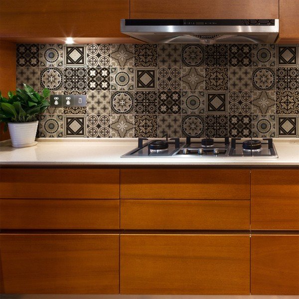 Комплект от 9 стикера за стена Wall Decal Tiles Azulejos Pompei, 20 x 20 cm - Ambiance-image-3
