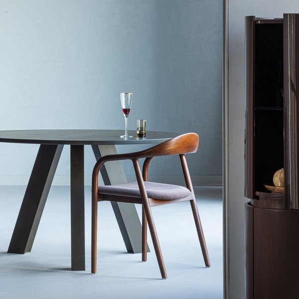 Кръгла трапезна маса от масивен дъб ø 129 cm Rhonda – WOOOD-image-1