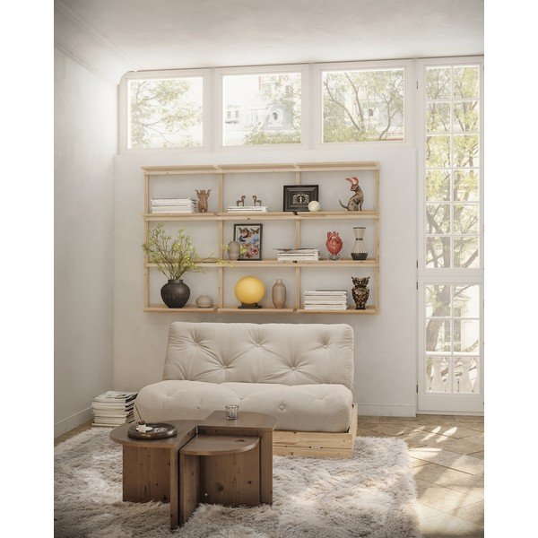 Кремав разтегателен диван 145 cm Flip – Karup Design-image-1