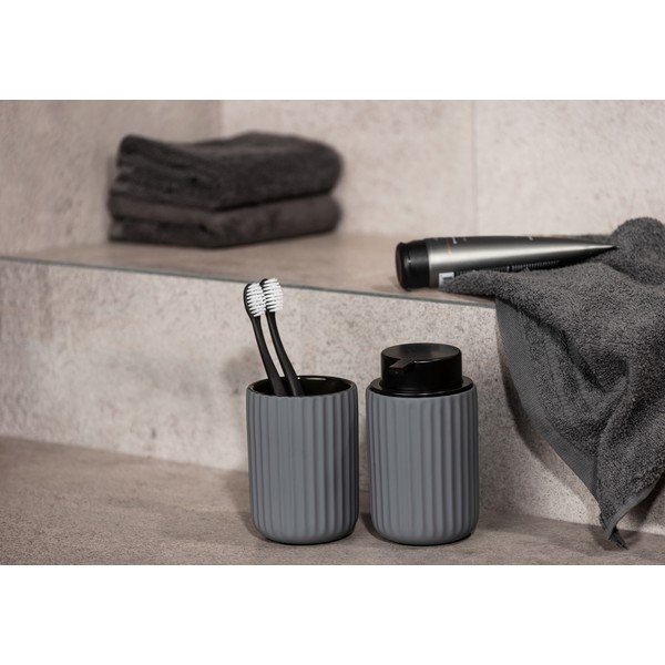 Сива керамична чаша за четки за зъби Belluno - Wenko-image-2
