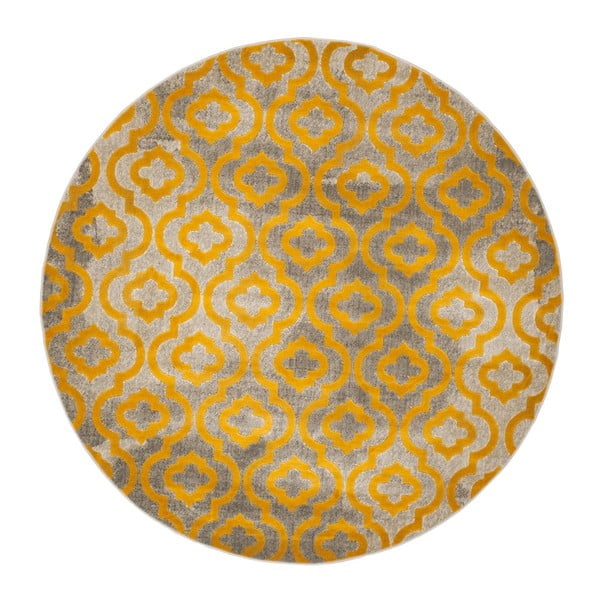 Žlutý koberec Webtappeti Evergreen, 155 cm