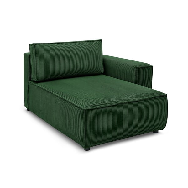 Зелен модул за диван от велур, десен ъгъл Nihad modular – Bobochic Paris