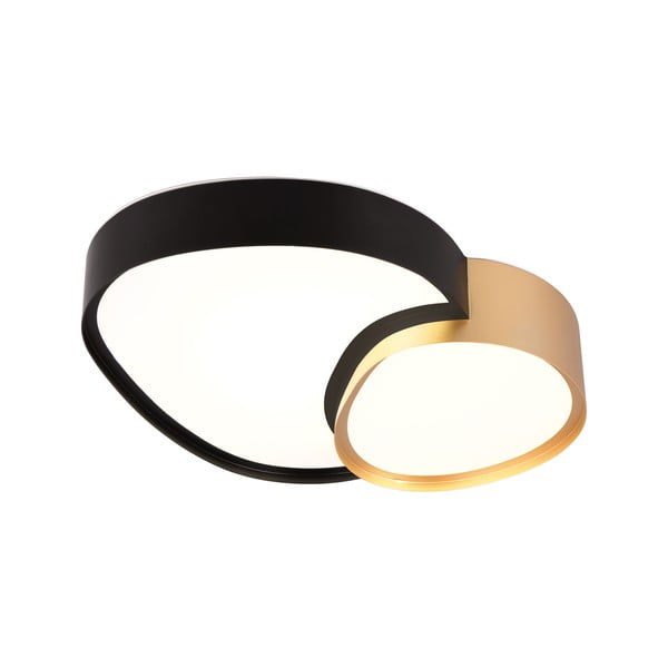 Светодиодна лампа за таван в черно и златно 36x43,5 cm Rise - Trio-image-3
