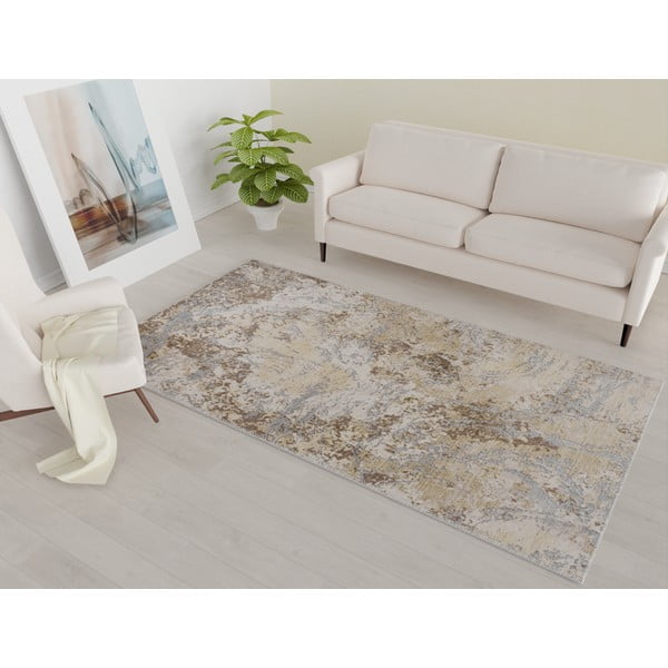 Светлосин/светлокафяв килим подходящ за пране 50x80 cm Sandstorm – Vitaus-image-1