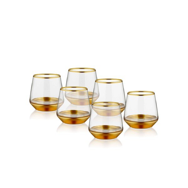 Комплект от 6 чаши Gold, 257 ml Glam - Mia-image-1