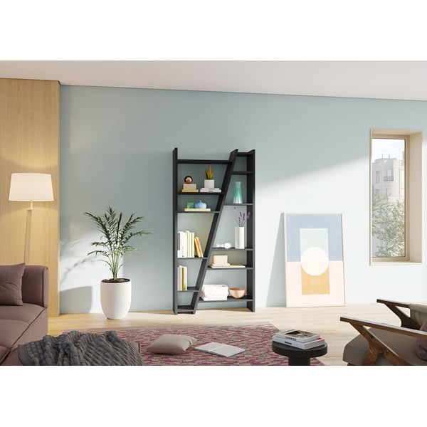 Черна етажерка за книги 97x195 cm Delta - TemaHome-image-1