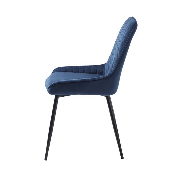 Син кадифен стол за хранене Milton - Unique Furniture-image-2