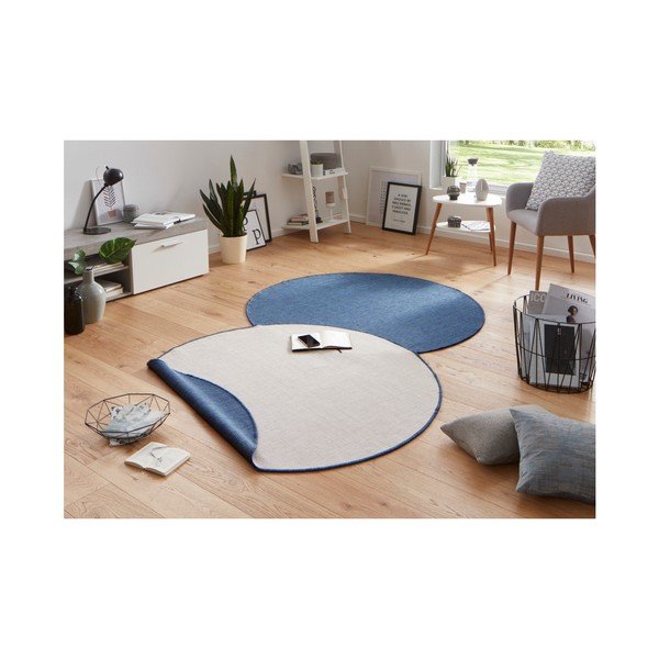Modrý venkovní koberec NORTHRUGS Miami, ø 200 cm-image-1