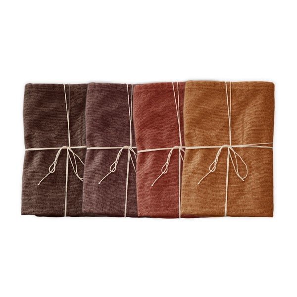 Комплект от 4 ленени салфетки Червен градиент, 43 x 43 cm - Really Nice Things-image-1