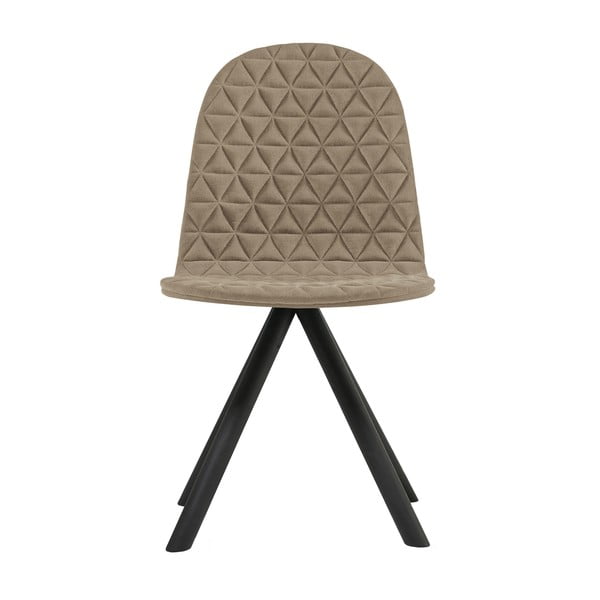 Béžová židle s černými nohami Iker Mannequin Triangle